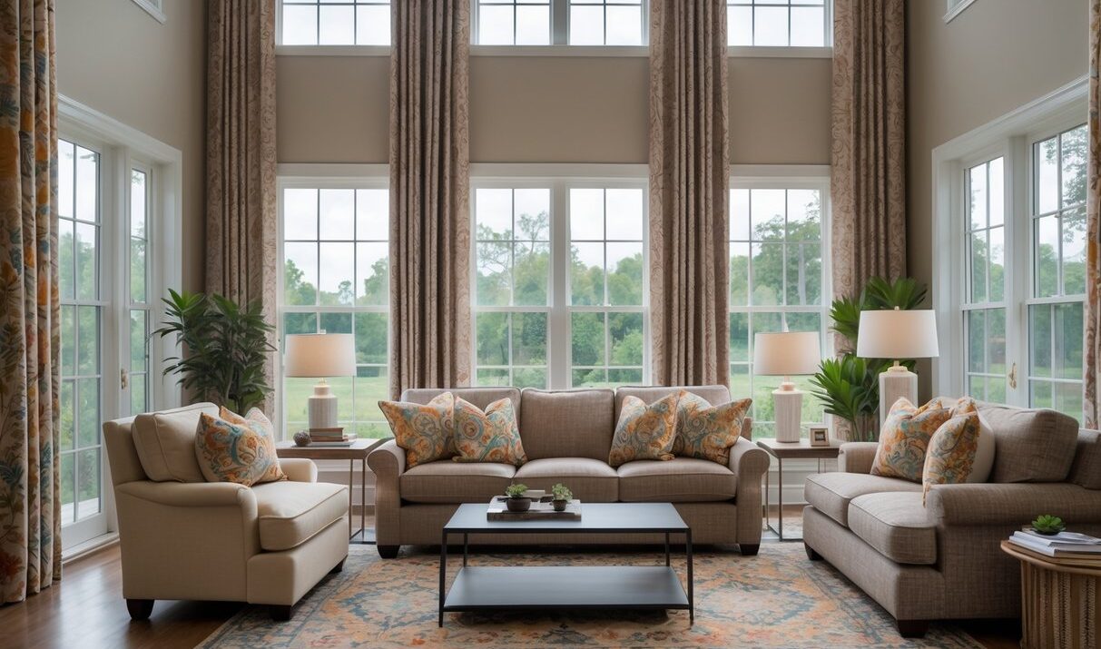 High Ceiling Living Room