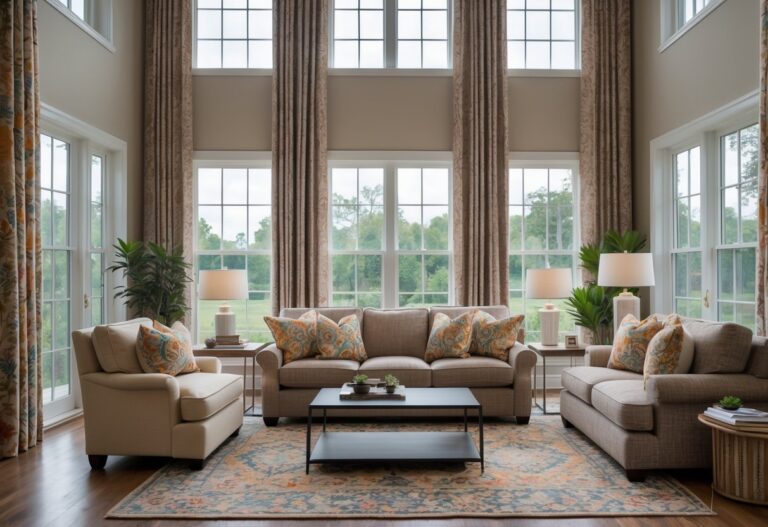 High Ceiling Living Room