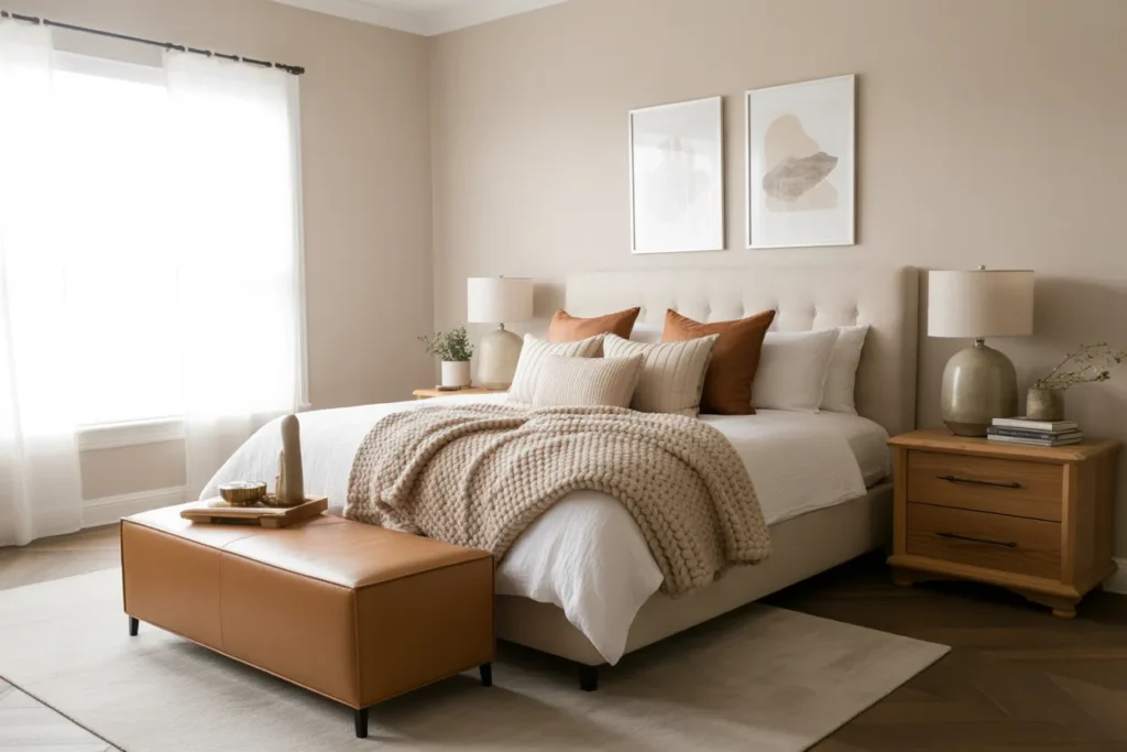 Sherwin Williams Accessible Beige Bedroom Ideas 