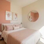 bed in corner of room