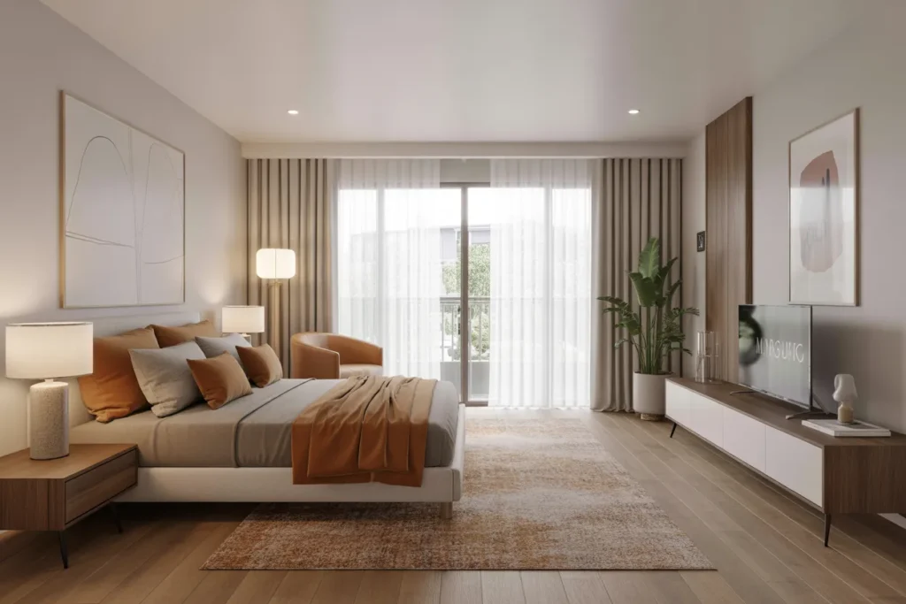 bed in living room ideas