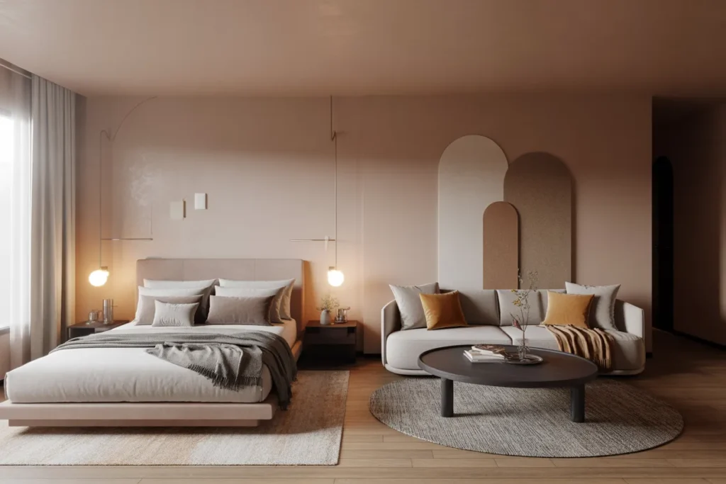 bed in living room ideas