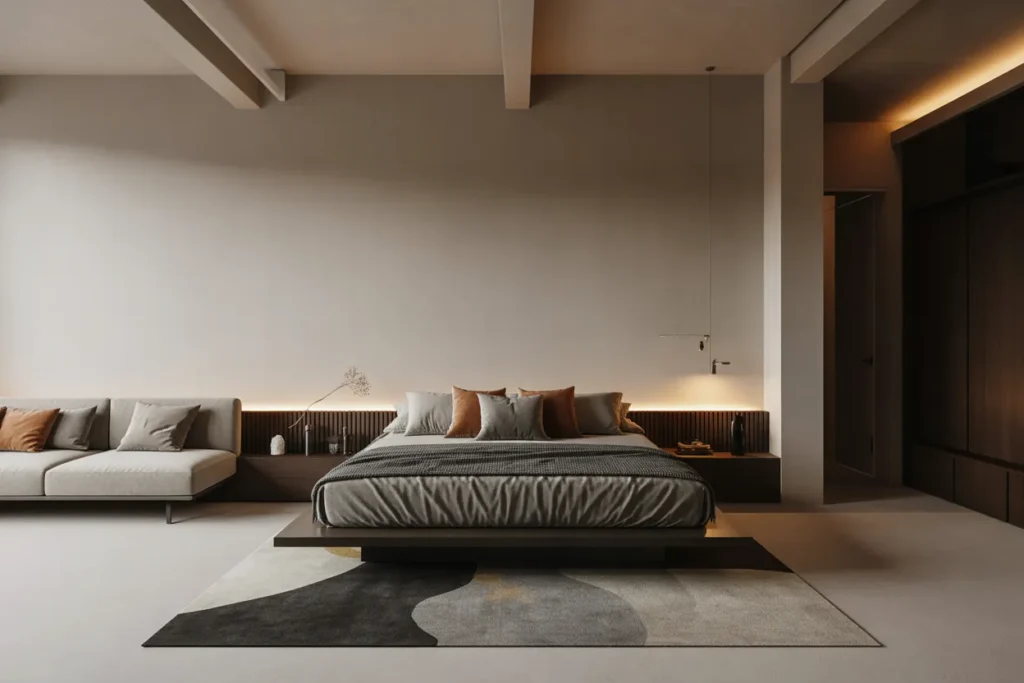 bed in living room ideas