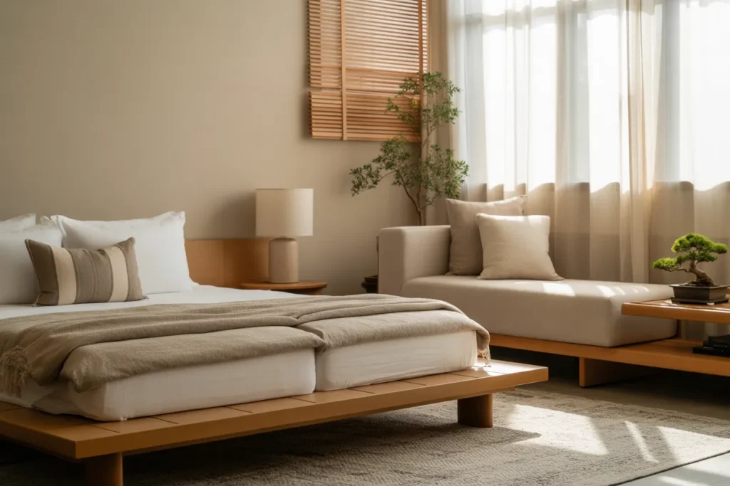 bed in living room ideas