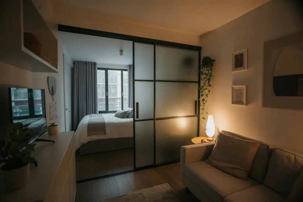 bed in living room ideas