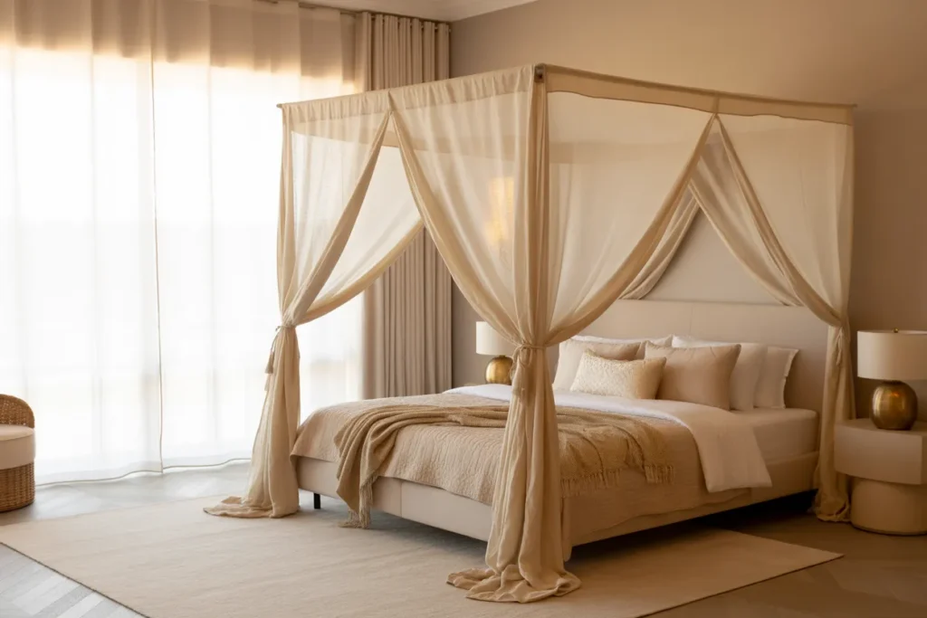 beige bed frame room ideas