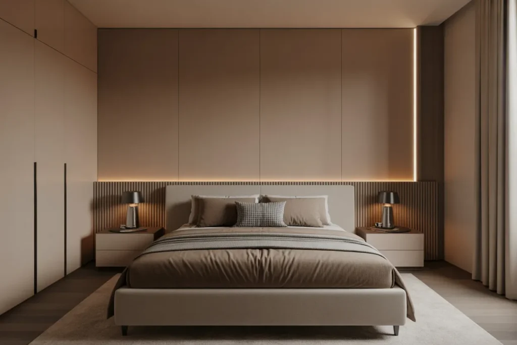 beige bed frame room ideas