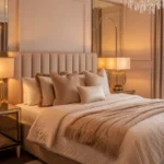 beige bed frame room ideas