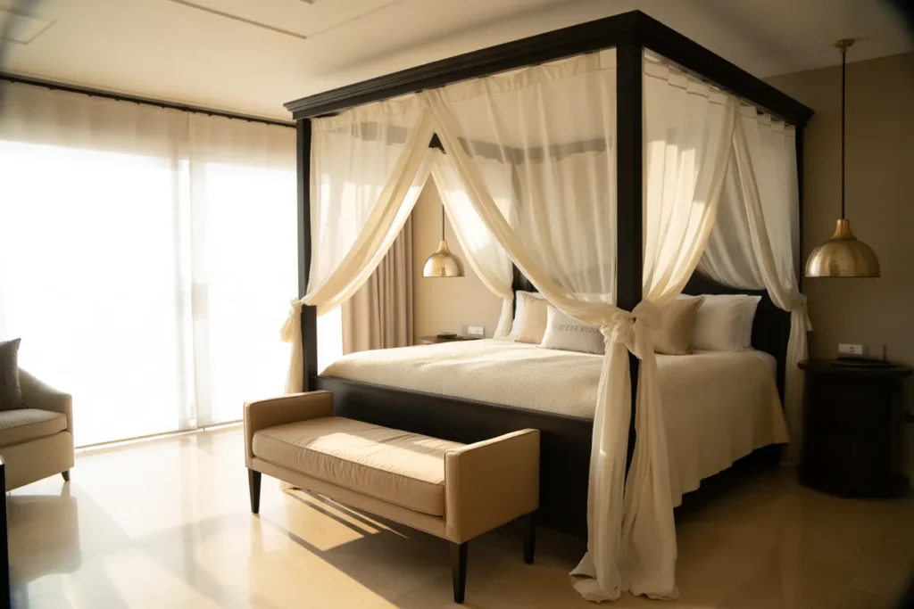 black bed frame room ideas