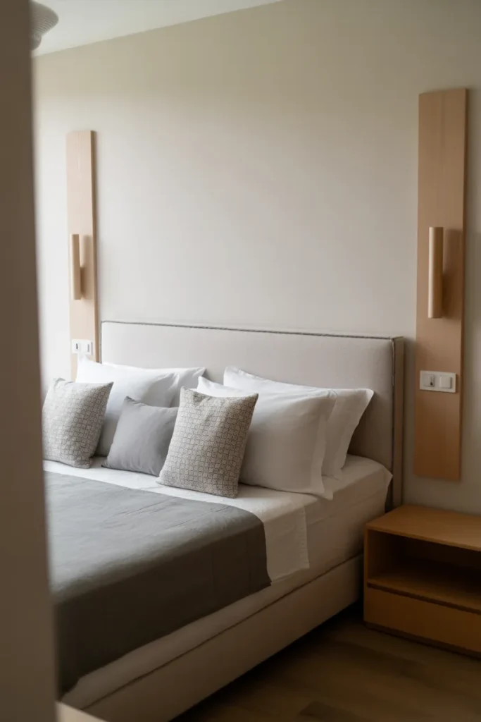 full size bed in small room