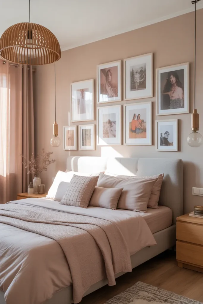 full size bed in small room