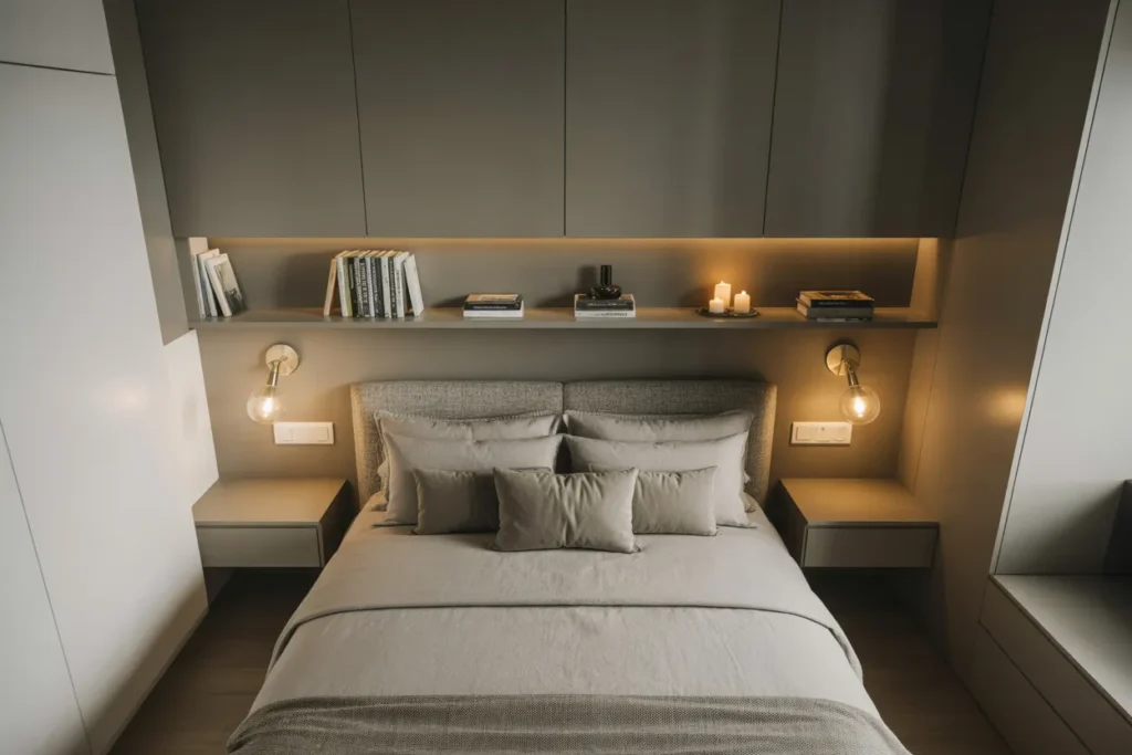 small room with queen bed ideas