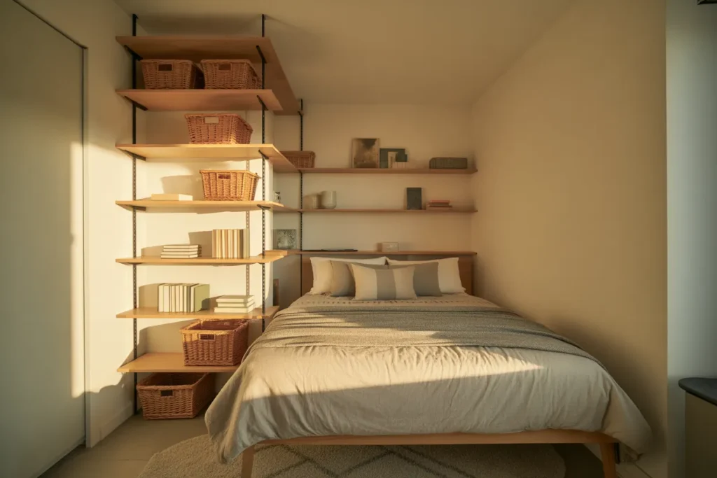 small room with queen bed ideas