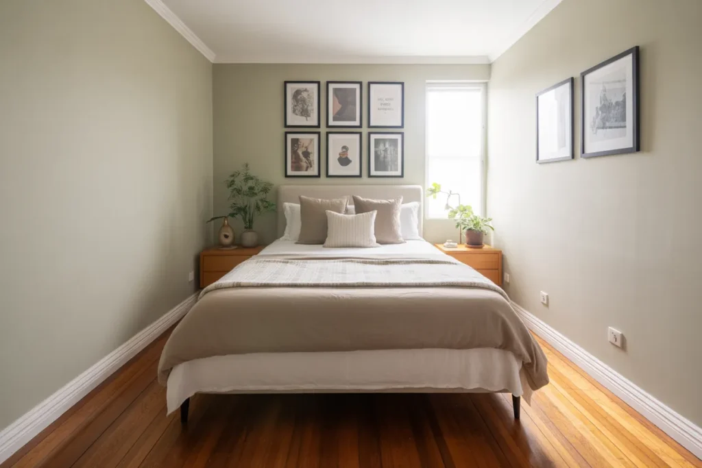 small room with queen bed ideas