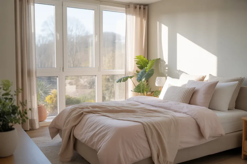 small room with queen bed ideas