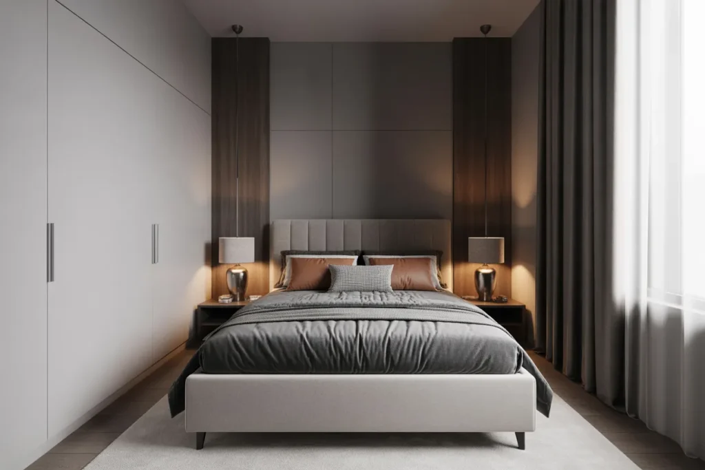 small room with queen bed ideas