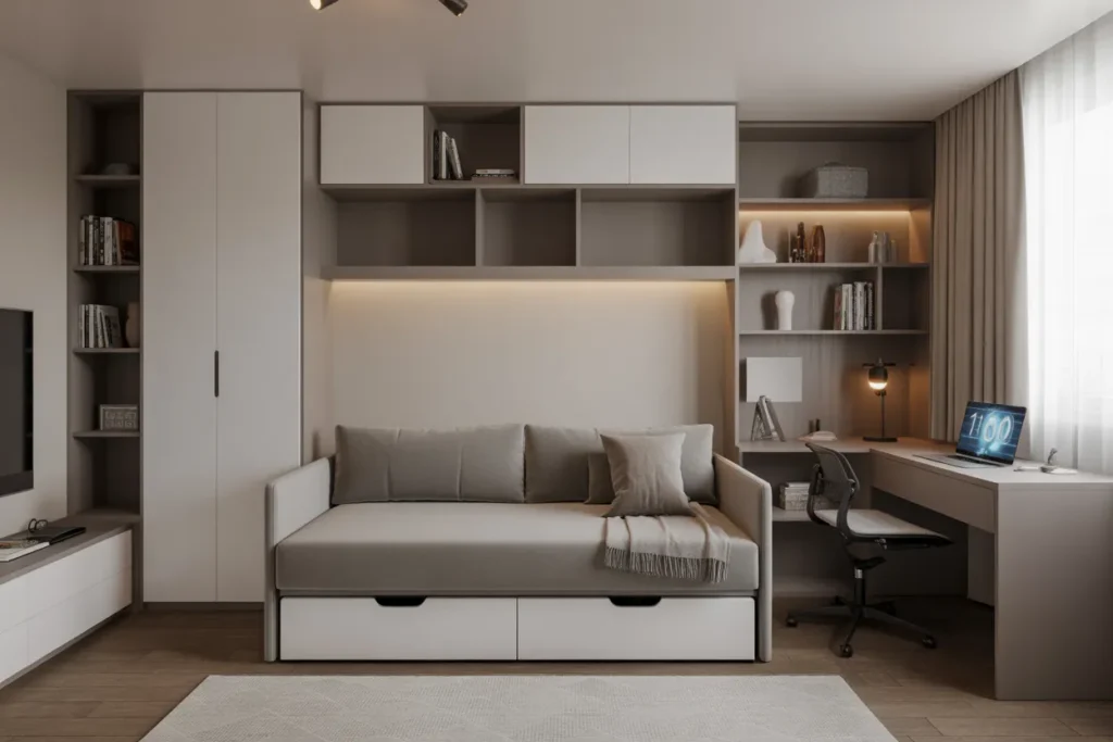 sofa bed guest room