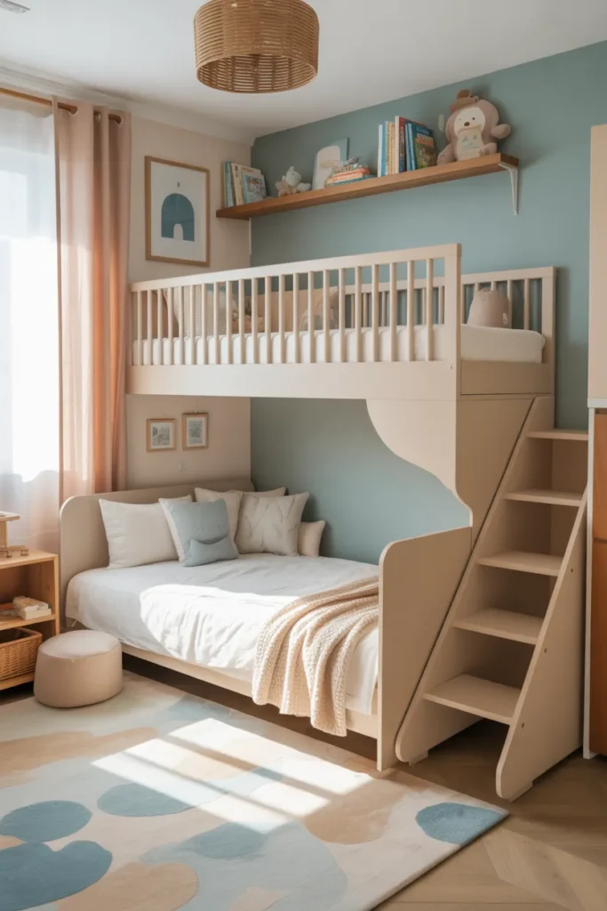 baby room with guest bed