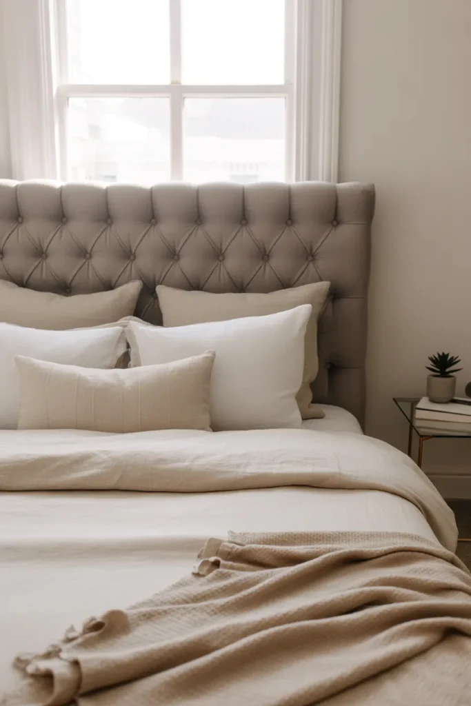 bed against window small room