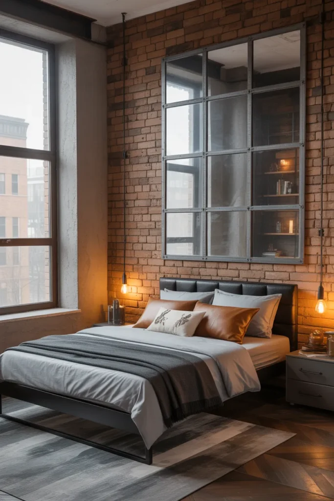 bed against window small room