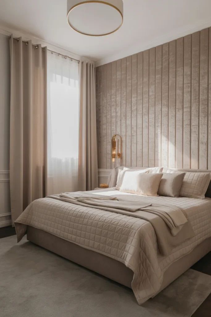 bedroom wallpaper accent wall