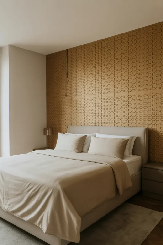 bedroom wallpaper accent wall