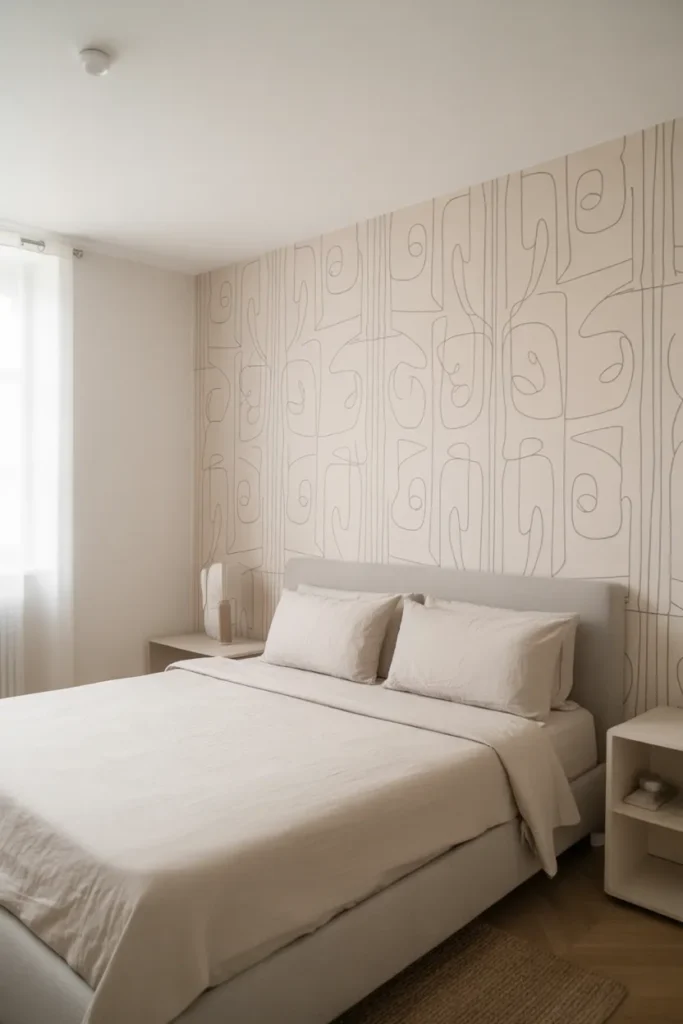 bedroom wallpaper accent wall