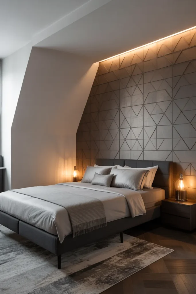 bedroom wallpaper accent wall