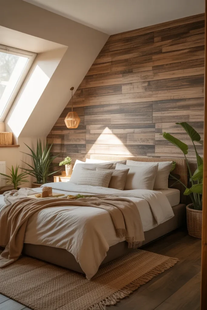 bedroom wallpaper accent wall