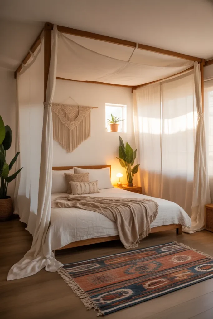 canopy bed small room