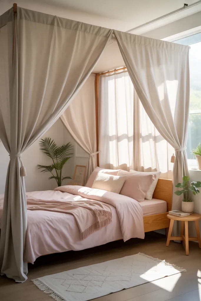 canopy bed small room