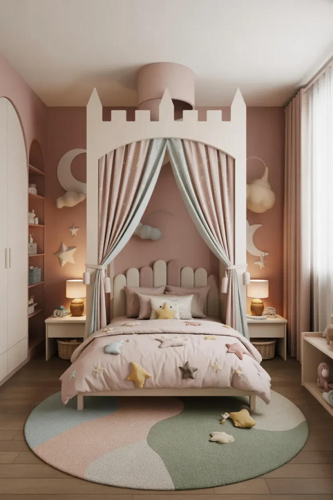 canopy bed small room