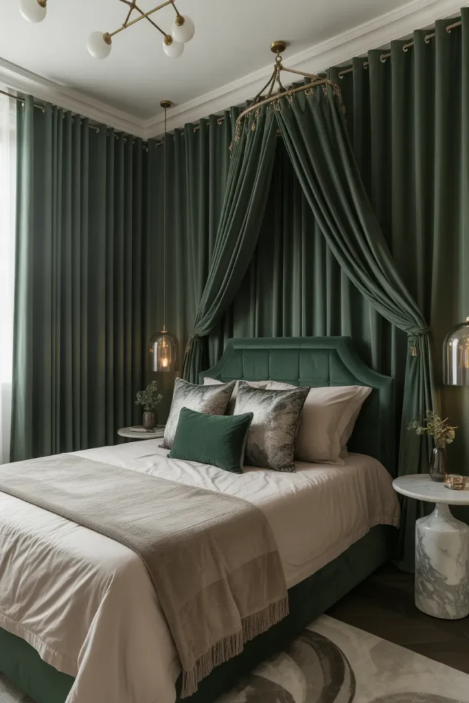 canopy bed small room