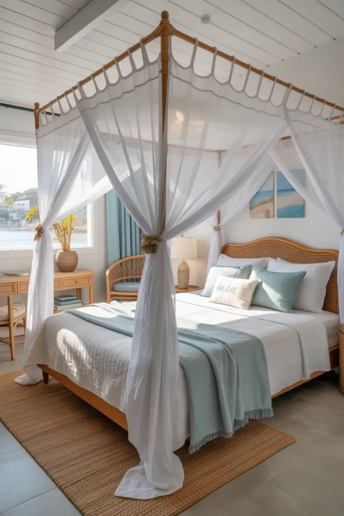 canopy bed small room