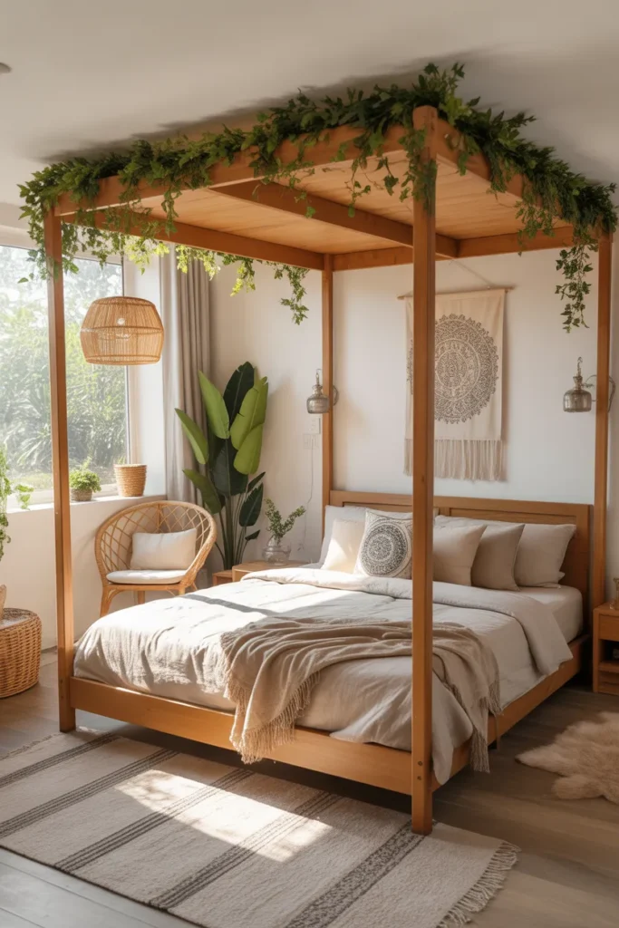 canopy bed small room