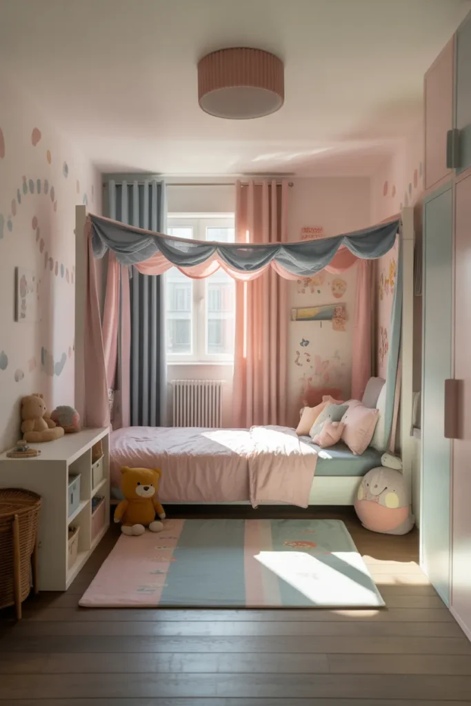 canopy bed small room