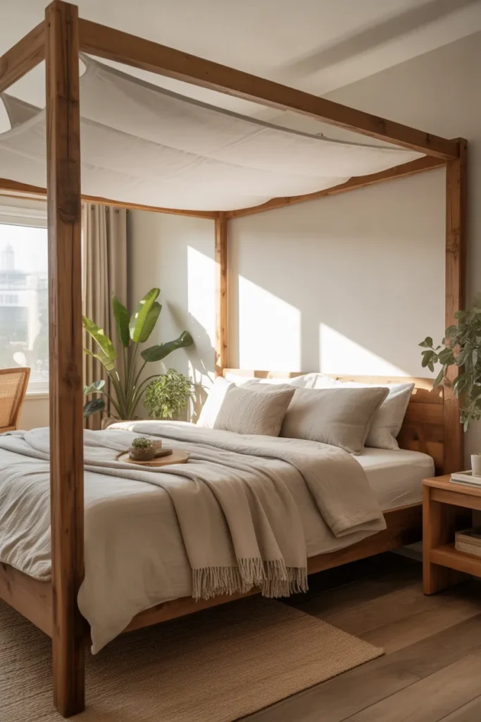 canopy bed small room