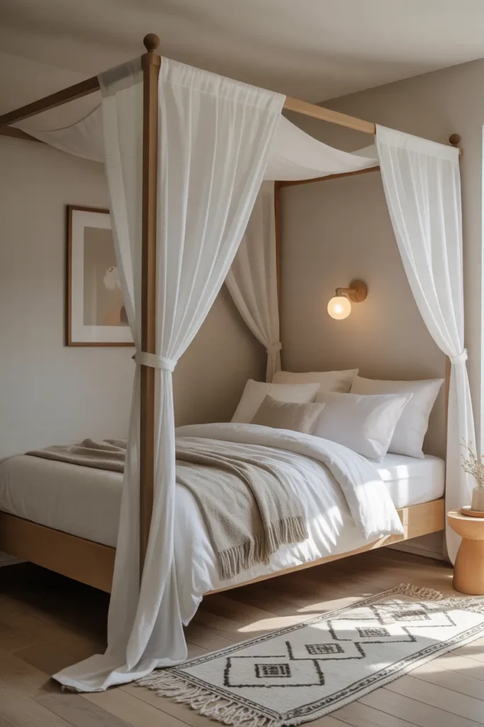 canopy bed small room