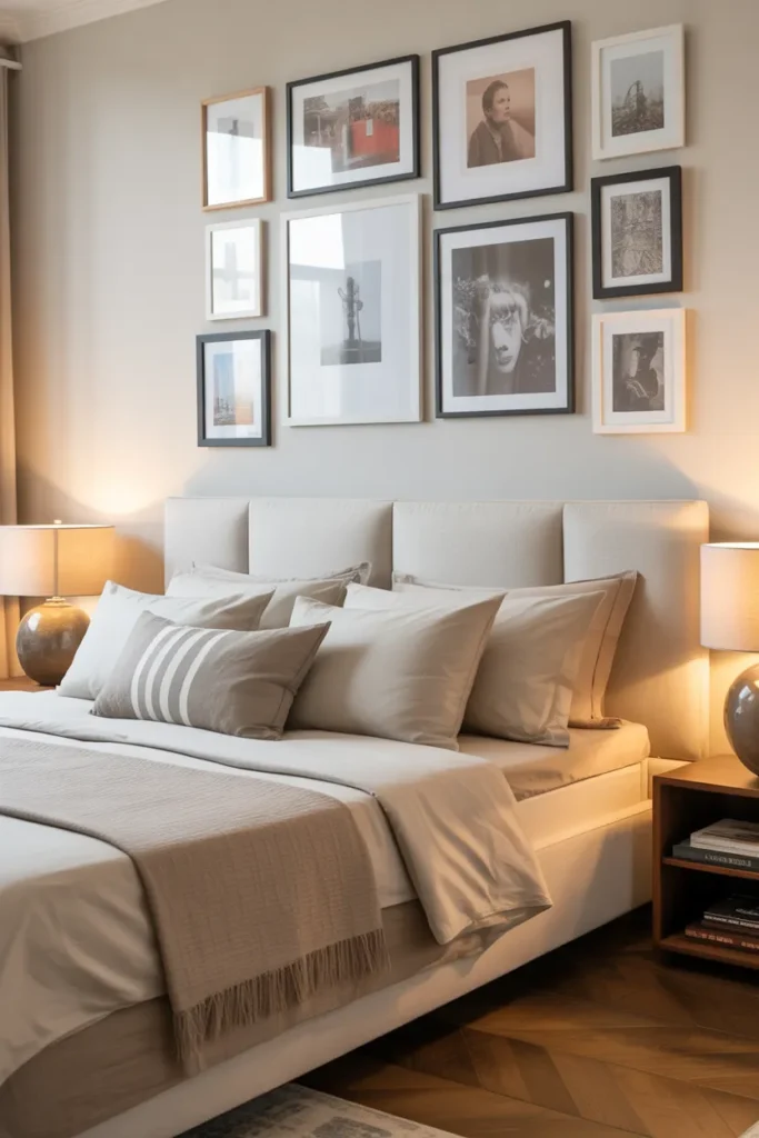 cream bed frame room ideas