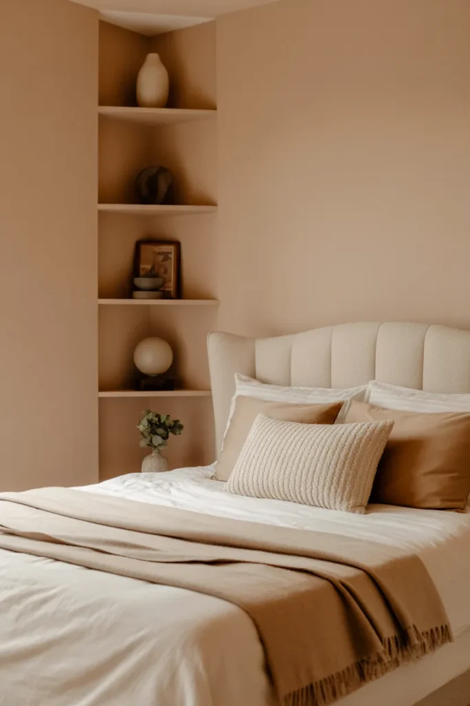 cream bed frame room ideas
