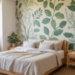 floral wallpaper bedroom