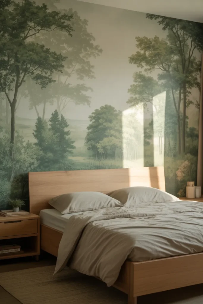 forest wallpaper bedroom