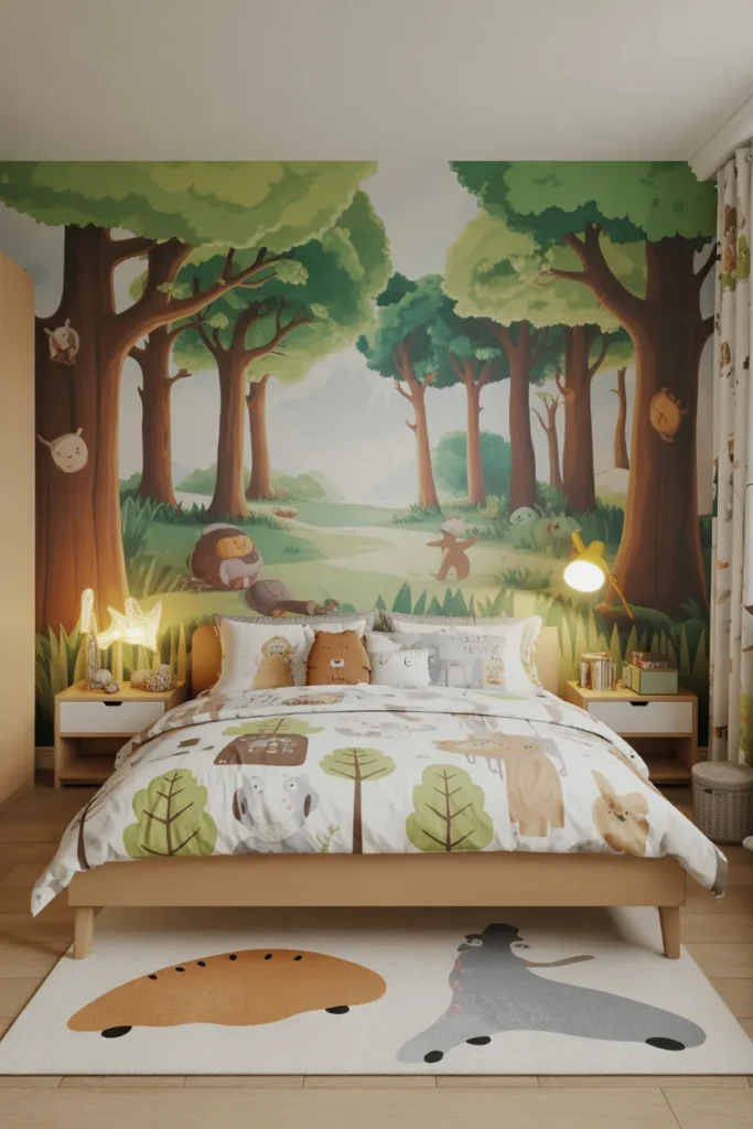 forest wallpaper bedroom