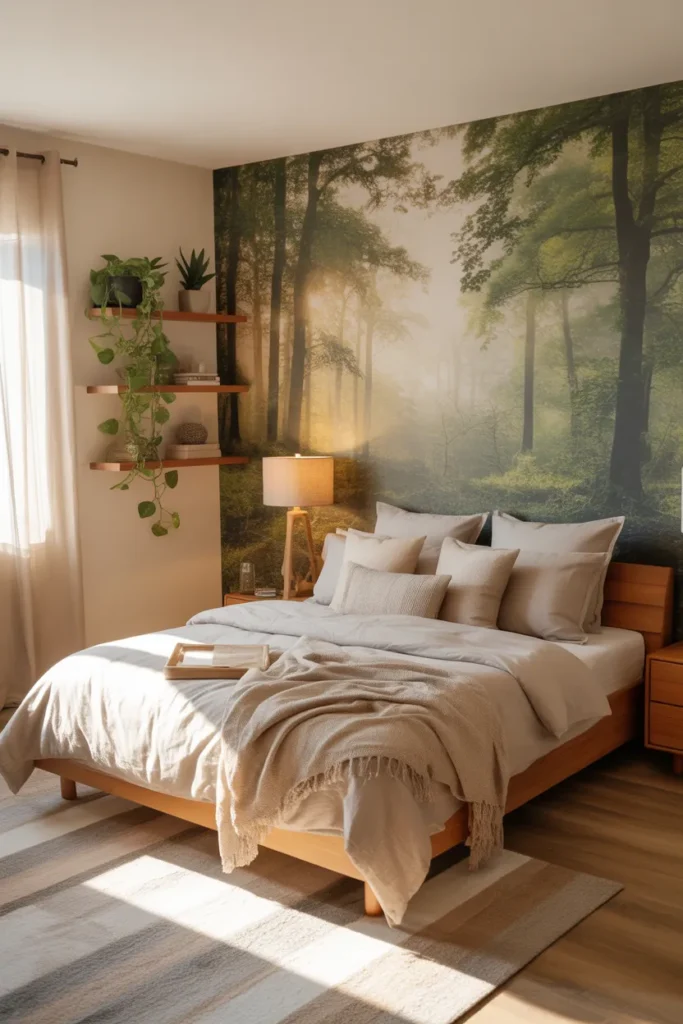 forest wallpaper bedroom