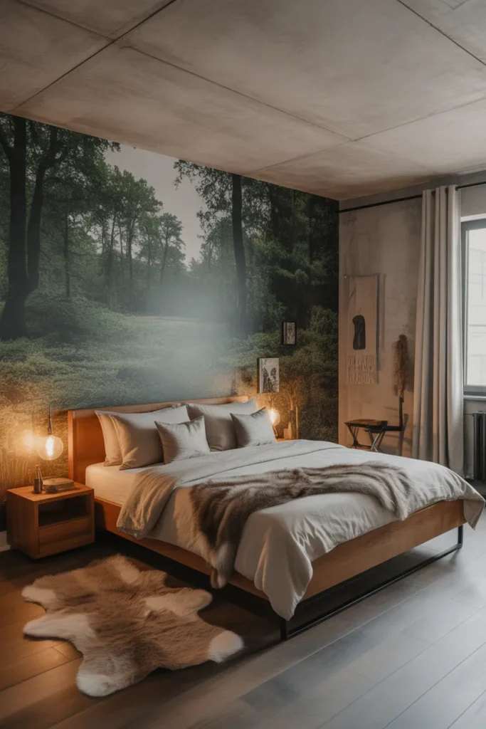 forest wallpaper bedroom