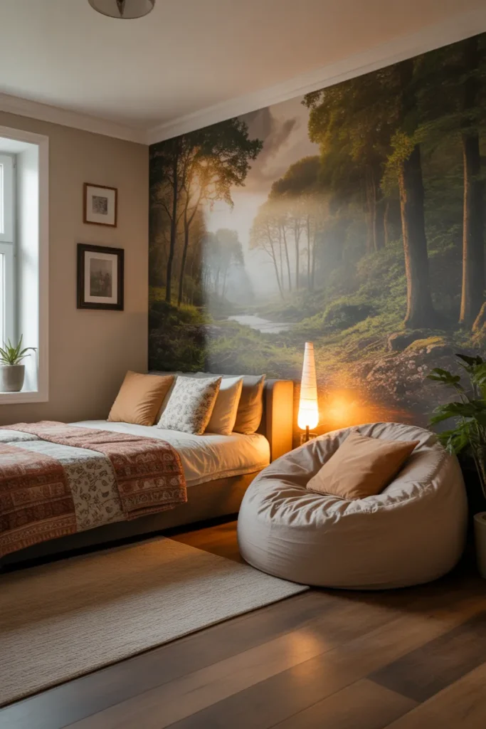 forest wallpaper bedroom