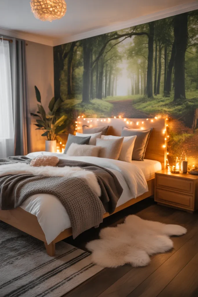 forest wallpaper bedroom