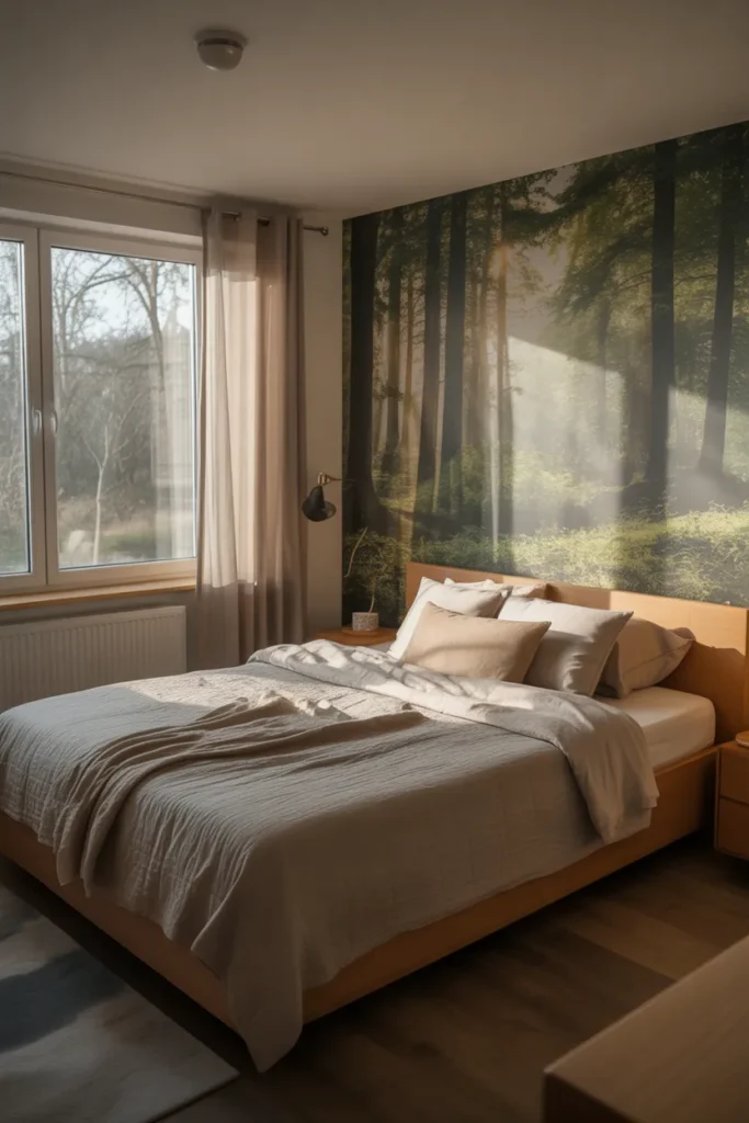 forest wallpaper bedroom