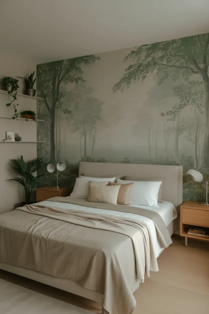forest wallpaper bedroom