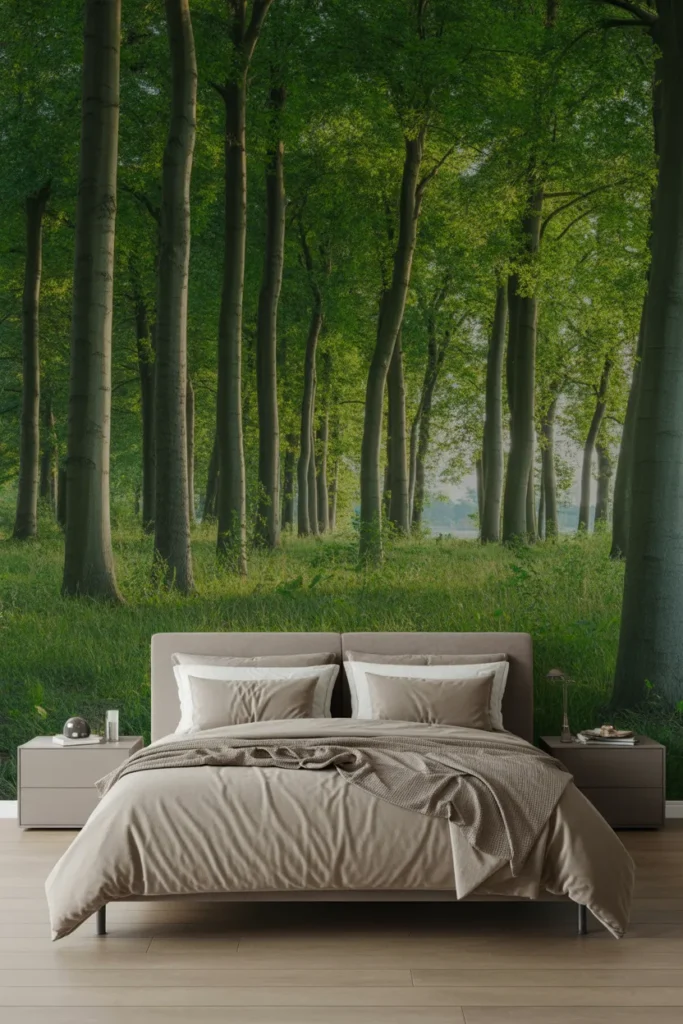 forest wallpaper bedroom